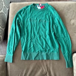 Tommy Hilfiger Green Crewneck Sweater Vibrant Knit